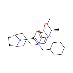 CC[C@@H](C)NC(=O)N(CCN1[C@H]2CC[C@@H]1C[C@H](c1cccc(O)c1)C2)CC1CCCCC1 ZINC000117297073