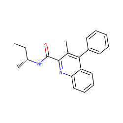 CC[C@@H](C)NC(=O)c1nc2ccccc2c(-c2ccccc2)c1C ZINC000013765035