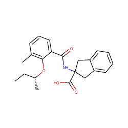 CC[C@@H](C)Oc1c(C)cccc1C(=O)NC1(C(=O)O)Cc2ccccc2C1 ZINC000146658739