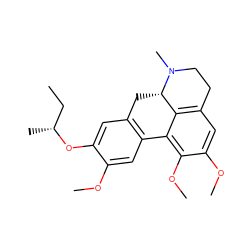 CC[C@@H](C)Oc1cc2c(cc1OC)-c1c(OC)c(OC)cc3c1[C@H](C2)N(C)CC3 ZINC000473121811