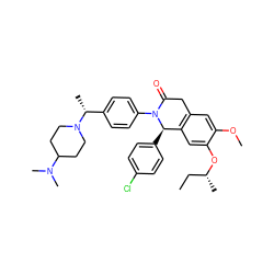 CC[C@@H](C)Oc1cc2c(cc1OC)CC(=O)N(c1ccc([C@@H](C)N3CCC(N(C)C)CC3)cc1)[C@@H]2c1ccc(Cl)cc1 ZINC000118789990
