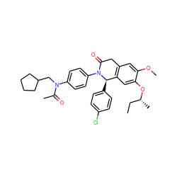 CC[C@@H](C)Oc1cc2c(cc1OC)CC(=O)N(c1ccc(N(CC3CCCC3)C(C)=O)cc1)[C@@H]2c1ccc(Cl)cc1 ZINC000118802930