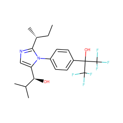 CC[C@@H](C)c1ncc([C@@H](O)C(C)C)n1-c1ccc(C(O)(C(F)(F)F)C(F)(F)F)cc1 ZINC000028569295