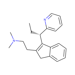 CC[C@@H](C1=C(CCN(C)C)Cc2ccccc21)c1ccccn1 ZINC000013493486