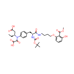 CC[C@@H](CC(=O)O)N(C(=O)C(=O)O)c1ccc(C[C@H](NC(=O)OC(C)(C)C)C(=O)NCCCCOc2cccc(O)c2C(=O)OC)cc1 ZINC000026843365