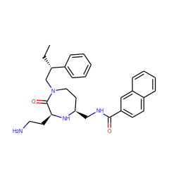 CC[C@@H](CN1CC[C@@H](CNC(=O)c2ccc3ccccc3c2)N[C@@H](CCN)C1=O)c1ccccc1 ZINC000118686835