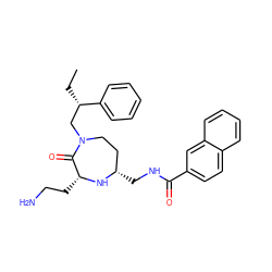 CC[C@@H](CN1CC[C@H](CNC(=O)c2ccc3ccccc3c2)N[C@H](CCN)C1=O)c1ccccc1 ZINC000207794228