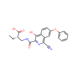 CC[C@@H](CNC(=O)c1nc(C#N)c2cc(Oc3ccccc3)ccc2c1O)C(=O)O ZINC000146743056