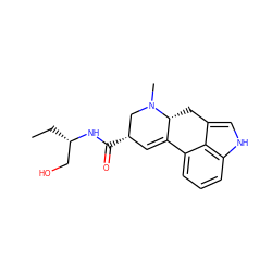 CC[C@@H](CO)NC(=O)[C@H]1C=C2c3cccc4[nH]cc(c34)C[C@H]2N(C)C1 ZINC000000058294