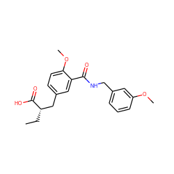 CC[C@@H](Cc1ccc(OC)c(C(=O)NCc2cccc(OC)c2)c1)C(=O)O ZINC000013525352