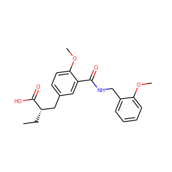 CC[C@@H](Cc1ccc(OC)c(C(=O)NCc2ccccc2OC)c1)C(=O)O ZINC000012358331