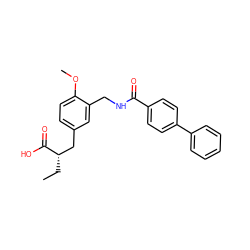 CC[C@@H](Cc1ccc(OC)c(CNC(=O)c2ccc(-c3ccccc3)cc2)c1)C(=O)O ZINC000029127283