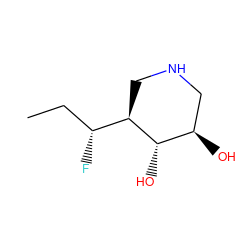 CC[C@@H](F)[C@H]1CNC[C@@H](O)[C@@H]1O ZINC000116706546