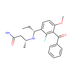 CC[C@@H](N[C@H](C)CC(N)=O)c1ccc(OC)c(C(=O)c2ccccc2)c1F ZINC001772611845