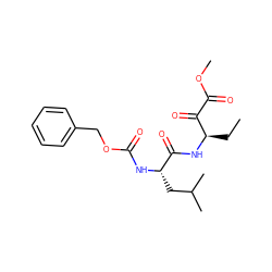 CC[C@@H](NC(=O)[C@H](CC(C)C)NC(=O)OCc1ccccc1)C(=O)C(=O)OC ZINC000013833697