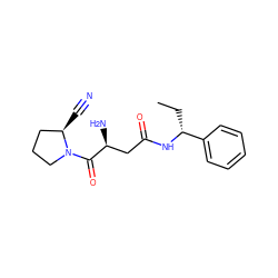 CC[C@@H](NC(=O)C[C@H](N)C(=O)N1CCC[C@H]1C#N)c1ccccc1 ZINC000028472636