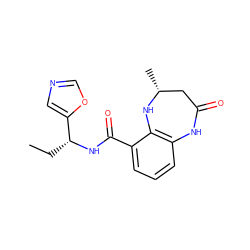 CC[C@@H](NC(=O)c1cccc2c1N[C@H](C)CC(=O)N2)c1cnco1 ZINC000653857912