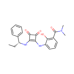 CC[C@@H](Nc1c(Nc2cccc(C(=O)N(C)C)c2O)c(=O)c1=O)c1ccccc1 ZINC000101133737