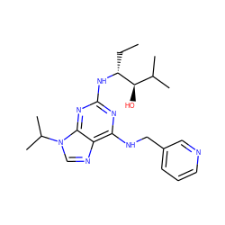 CC[C@@H](Nc1nc(NCc2cccnc2)c2ncn(C(C)C)c2n1)[C@H](O)C(C)C ZINC000073166185