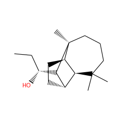 CC[C@@H](O)[C@H]1[C@H]2CC[C@@H]3[C@H]2C(C)(C)CCC[C@]13C ZINC000028645662