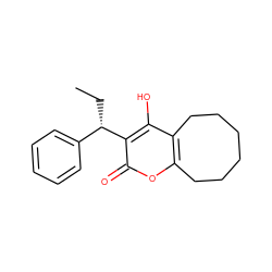 CC[C@@H](c1ccccc1)c1c(O)c2c(oc1=O)CCCCCC2 ZINC000013741431