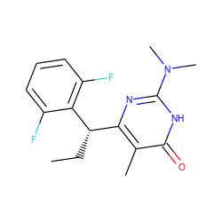 CC[C@@H](c1nc(N(C)C)[nH]c(=O)c1C)c1c(F)cccc1F ZINC000028866687