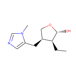 CC[C@@H]1[C@@H](O)OC[C@@H]1Cc1cncn1C ZINC000013447169