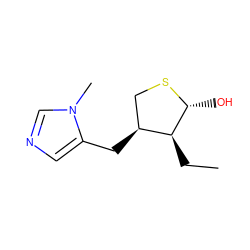 CC[C@@H]1[C@@H](O)SC[C@@H]1Cc1cncn1C ZINC000013447176