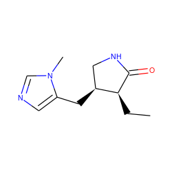 CC[C@@H]1C(=O)NC[C@@H]1Cc1cncn1C ZINC000013447157