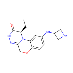 CC[C@@H]1C(=O)NN=C2COc3ccc(NC4CNC4)cc3N21 ZINC000299819627