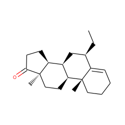 CC[C@@H]1C[C@@H]2[C@@H]3CCC(=O)[C@]3(C)CC[C@@H]2[C@@]2(C)CCCC=C12 ZINC000036289437