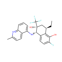 CC[C@@H]1C[C@](O)(C(F)(F)F)[C@@H](Nc2cccc3nc(C)ccc23)c2ccc(F)c(O)c21 ZINC000115690756