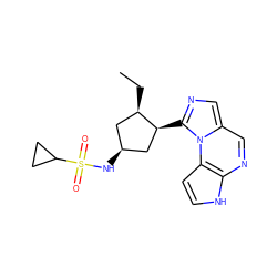 CC[C@@H]1C[C@H](NS(=O)(=O)C2CC2)C[C@@H]1c1ncc2cnc3[nH]ccc3n12 ZINC000063540334