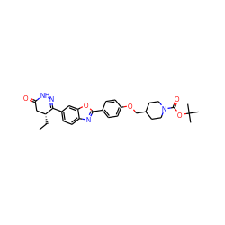 CC[C@@H]1CC(=O)NN=C1c1ccc2nc(-c3ccc(OCC4CCN(C(=O)OC(C)(C)C)CC4)cc3)oc2c1 ZINC000169020538