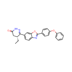 CC[C@@H]1CC(=O)NN=C1c1ccc2nc(-c3ccc(Oc4ccccc4)cc3)oc2c1 ZINC000139342920