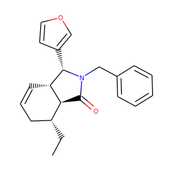 CC[C@@H]1CC=C[C@H]2[C@H]1C(=O)N(Cc1ccccc1)[C@H]2c1ccoc1 ZINC000013662070