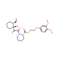 CC[C@@H]1CCCC[C@@]1(O)C(=O)C(=O)N1CCCC[C@H]1C(=O)OCCOc1ccc(OC)c(OC)c1 ZINC000084688168