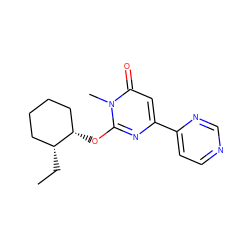 CC[C@@H]1CCCC[C@@H]1Oc1nc(-c2ccncn2)cc(=O)n1C ZINC000146525965