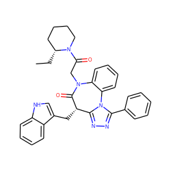 CC[C@@H]1CCCCN1C(=O)CN1C(=O)[C@@H](Cc2c[nH]c3ccccc23)c2nnc(-c3ccccc3)n2-c2ccccc21 ZINC000084634947