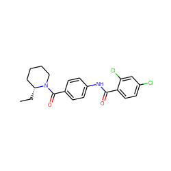 CC[C@@H]1CCCCN1C(=O)c1ccc(NC(=O)c2ccc(Cl)cc2Cl)cc1 ZINC000013674502