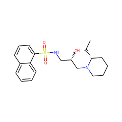 CC[C@@H]1CCCCN1C[C@@H](O)CNS(=O)(=O)c1cccc2ccccc12 ZINC000028892058