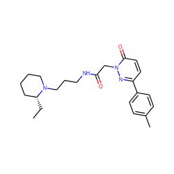 CC[C@@H]1CCCCN1CCCNC(=O)Cn1nc(-c2ccc(C)cc2)ccc1=O ZINC000004076016