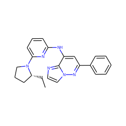 CC[C@@H]1CCCN1c1cccc(Nc2cc(-c3ccccc3)nn3ccnc23)n1 ZINC000207361786