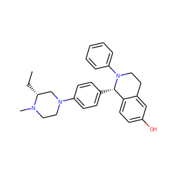 CC[C@@H]1CN(c2ccc([C@H]3c4ccc(O)cc4CCN3c3ccccc3)cc2)CCN1C ZINC000013607717