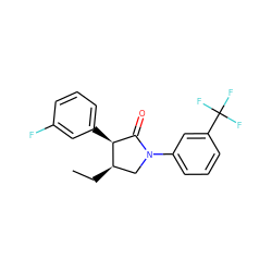 CC[C@@H]1CN(c2cccc(C(F)(F)F)c2)C(=O)[C@@H]1c1cccc(F)c1 ZINC000103190584