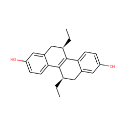 CC[C@@H]1Cc2cc(O)ccc2C2=C1c1ccc(O)cc1C[C@H]2CC ZINC000003940885