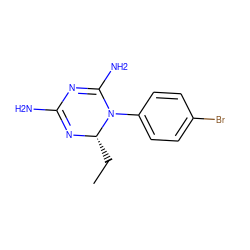 CC[C@@H]1N=C(N)N=C(N)N1c1ccc(Br)cc1 ZINC000013809218