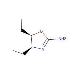 CC[C@@H]1N=C(N)O[C@@H]1CC ZINC000013588707