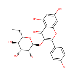 CC[C@@H]1O[C@@H](Oc2c(-c3ccc(O)cc3)oc3cc(O)cc(O)c3c2=O)[C@H](O)[C@H](O)[C@H]1O ZINC000095582393