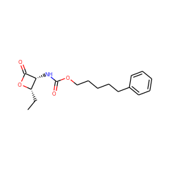 CC[C@@H]1OC(=O)[C@@H]1NC(=O)OCCCCCc1ccccc1 ZINC000149099853